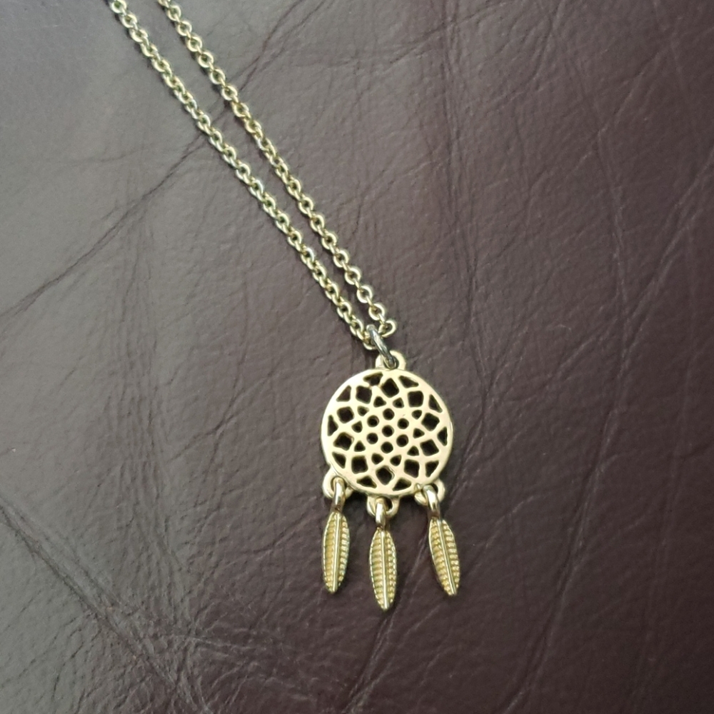 Summer and Rose- Gold Dreamcatcher Necklace